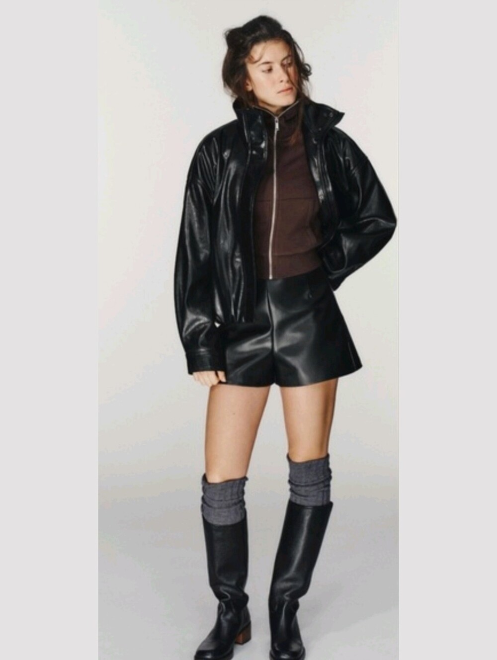 NWT! Zara Faux Leather High-Waisted Shorts
